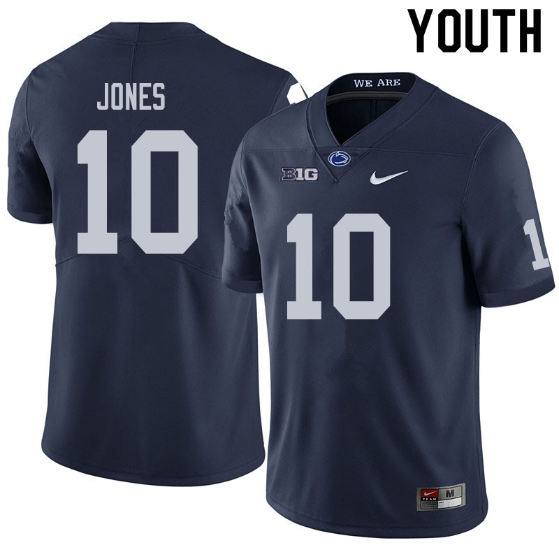 NCAA Nike Youth Penn State Nittany Lions TJ Jones #10 College Football Authentic Navy Stitched Jersey LYM8898ZC